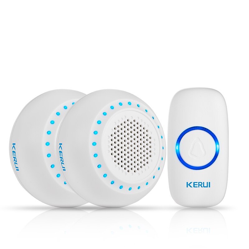 KERUI Doorbell Welcome Home Waterproof Doorbell Smart Wireless Ring Door bell 100M Transmission With lithium Battery Doorbell: KIT6 / UK Plug