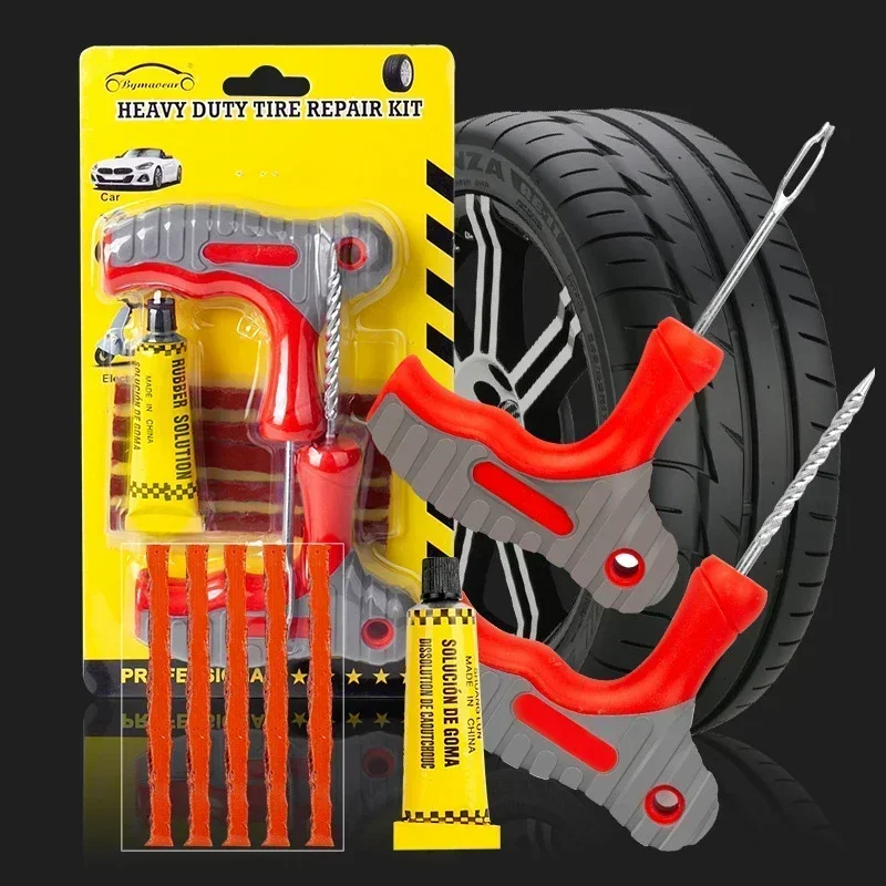 Motorrad-Reifen-Reparatur-Werkzeug-einstellen, Gummi, schlauchloses Reifen-Pannen-Reparatur-einstellen, Studding-Werkzeug, Kleber für Fahrrad, Motorrad-Reifen, Reparatur-einstellen
