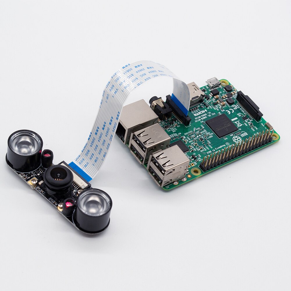 Raspberry Pi4B IR Camera Night Vision Focal Adjustable 5MP 1080P Fish Eye Wide Angle Camera Module Compatible with All RPI Board