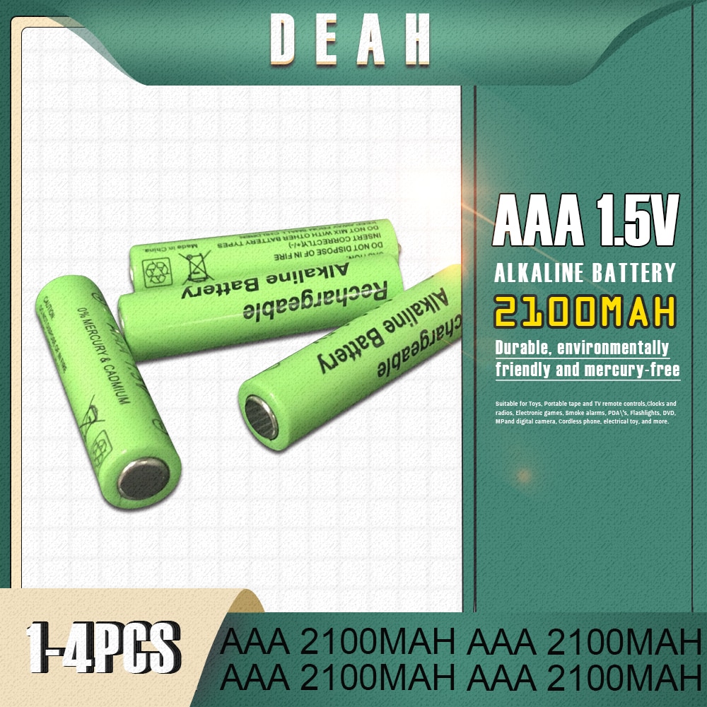 1-4 Stuks Aaa Oplaadbare Batterij 1.5V 2100Mah Alkaline Batterijen Voor Afstandsbediening Elektronisch Speelgoed Led licht Scheerapparaat Radio