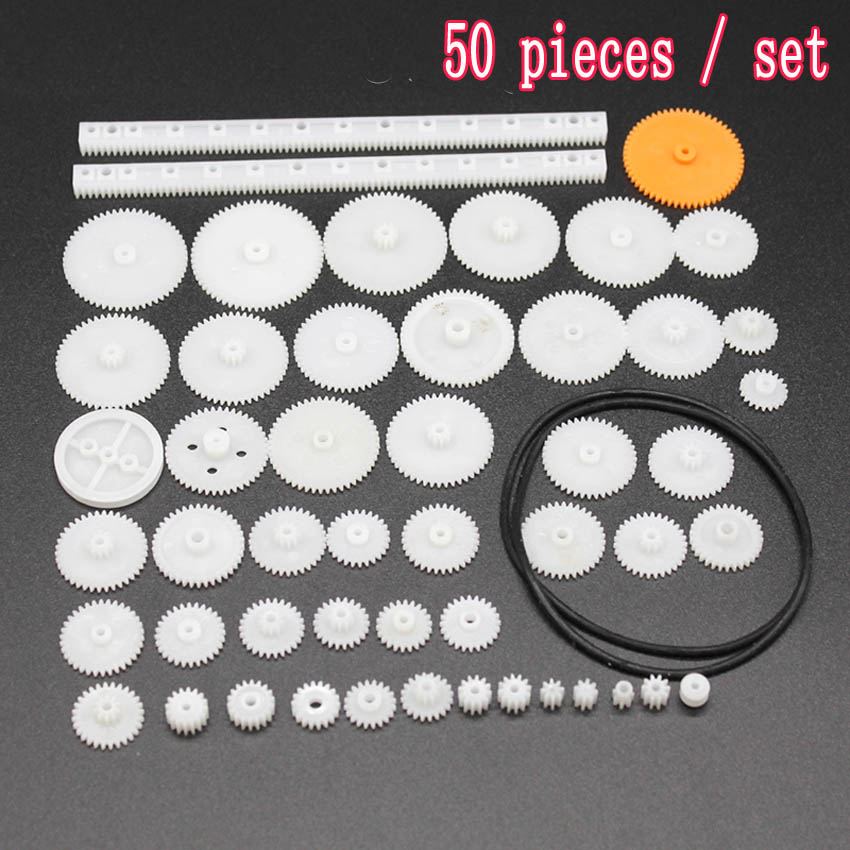 46-82 Soorten tandwielen 0.5 Module Plastic Gear Voor Motor gear wrap robot Reductie Reducer Versnellingsbak DIY Speelgoed Model accessoires: WIT