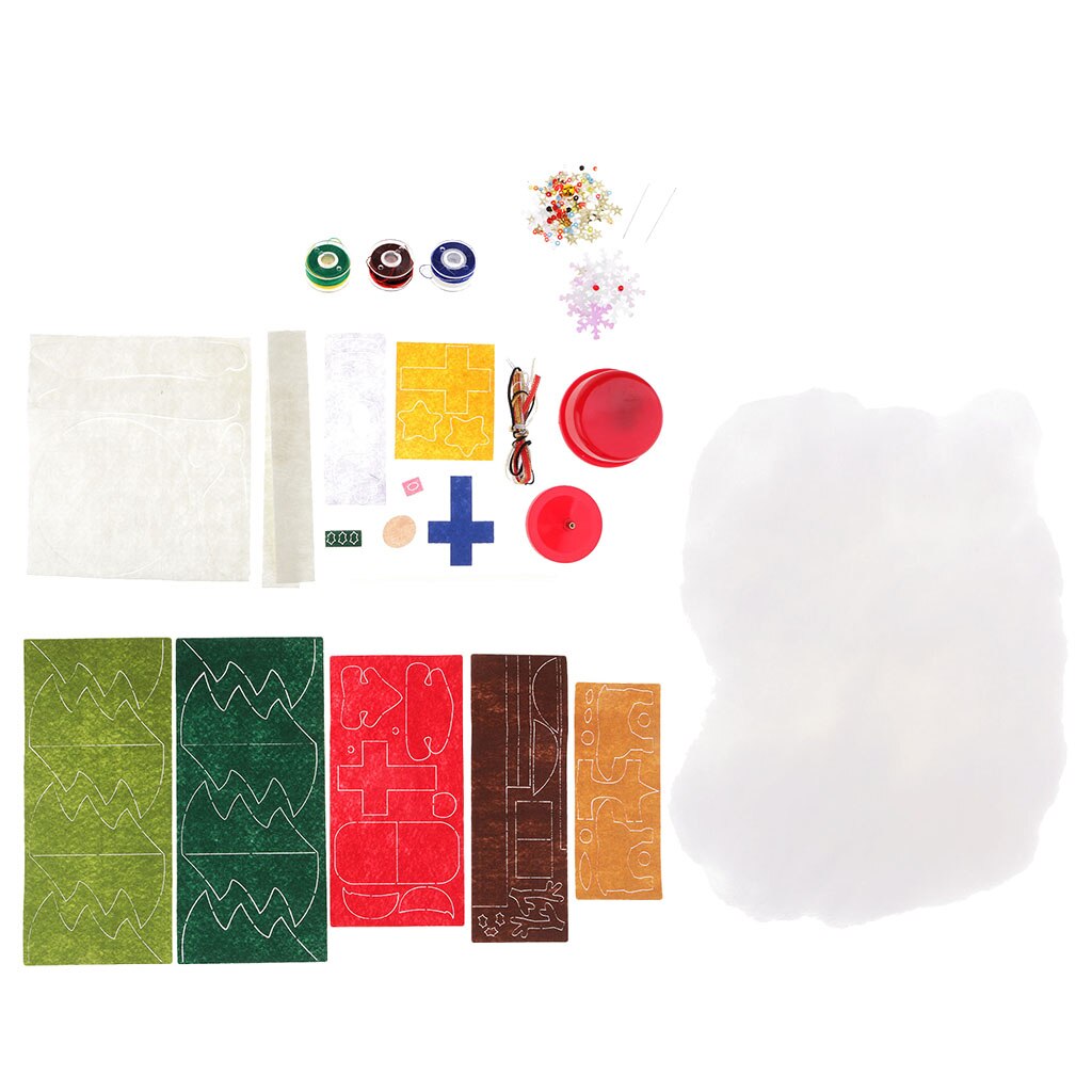 2 Sets DIY Christmas Felt Sewing Kit Music Box Needle Felting Starter Kit