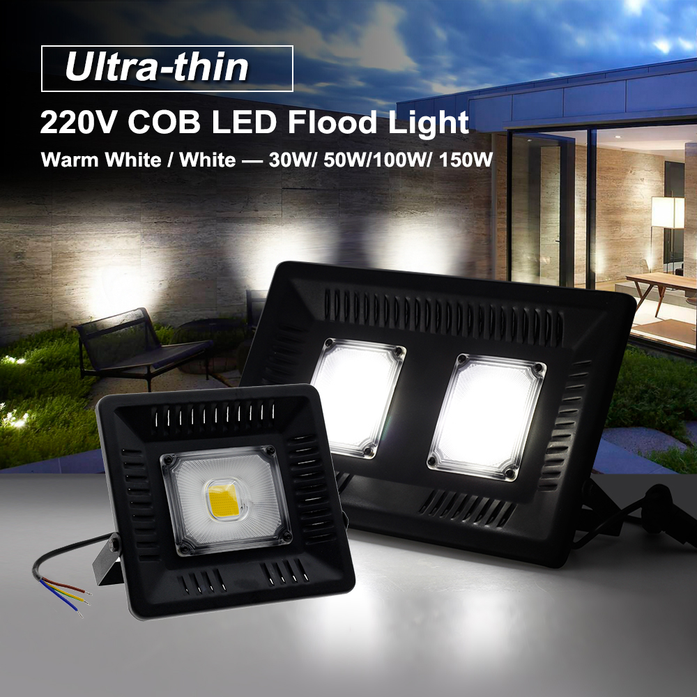 LED Landscape Light 30W 50W 100W 150W 220V COB Floodlight Outdoor Wall Spotlight Waterproof Flood Light For Park Street Lighting