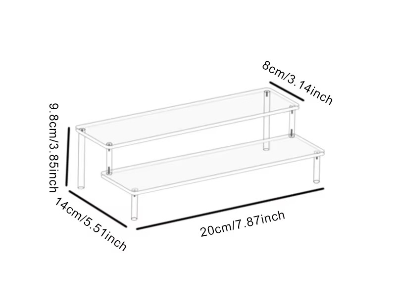 1 Set Display Stand Rack Oogschaduw Parfum Organizer Dozen Transparant Meerlaags Acryl Opbergrekken Desktop Cosmetica Plank: green