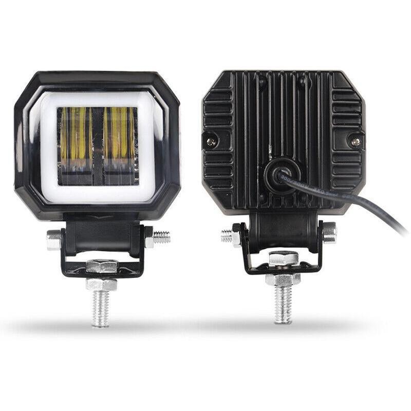 3 Inch Led Work Light Bar Frog Lamp Headlights Work Light For Suv Dsl Atv Suv Red Halo Off-road 4WD 12V 24V 6000K