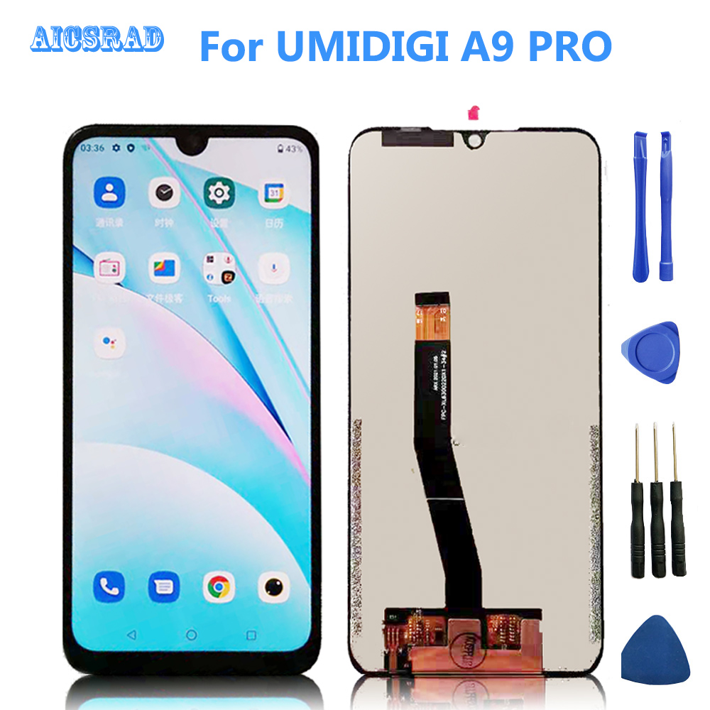 Original Für Umidigi A9 Profi LCD Anzeige berühren Bildschirm Glas Tafel Montage 100% Getestet Für UMIDIGI A9Profi EINE 9 Profi bildschirm + Werkzeug: LCD keiner Film