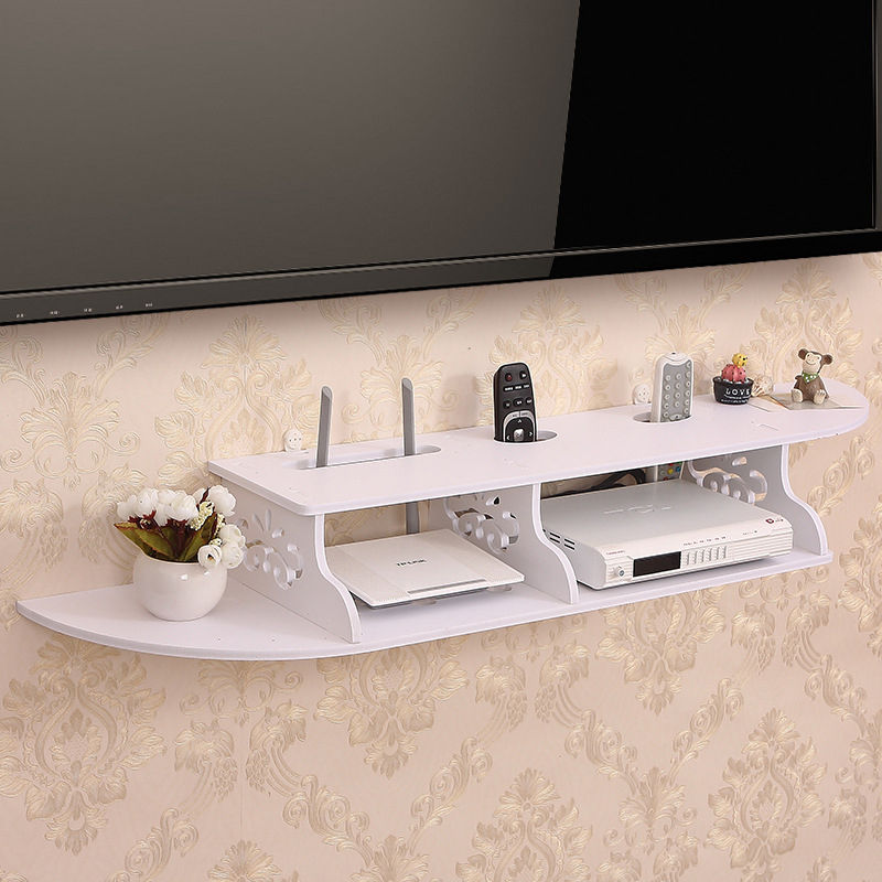 Multifunktions Hause TV Schrank einstellen Drahtlose Wifi Router Halterung Lagerung Kasten Zauberstab Hängen Träger Lagerung Regal TV-oben-Kasten Regal