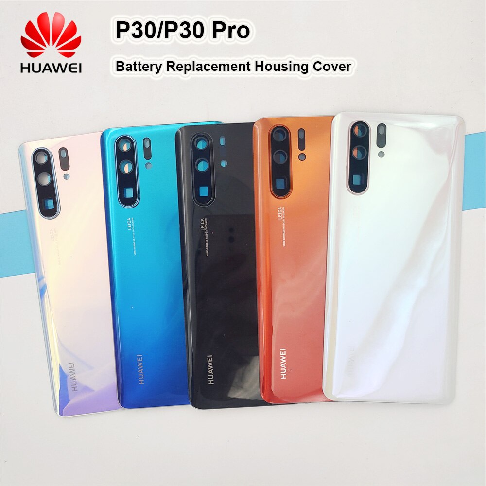 100% originale Huawei P30 Pro copribatteria pannello posteriore in vetro custodia di ricambio custodia reale per P 30 con protezione dell&#39;obiettivo della fotocamera