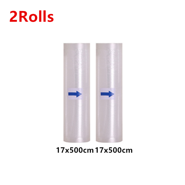Household Food Vacuum Packing Bag Reusable Food Storage Bags Vacuum Bag Food Fresh Long Keeping 12/15/20/25/32cm*500cm 2 Roll: 17x500 2Roll