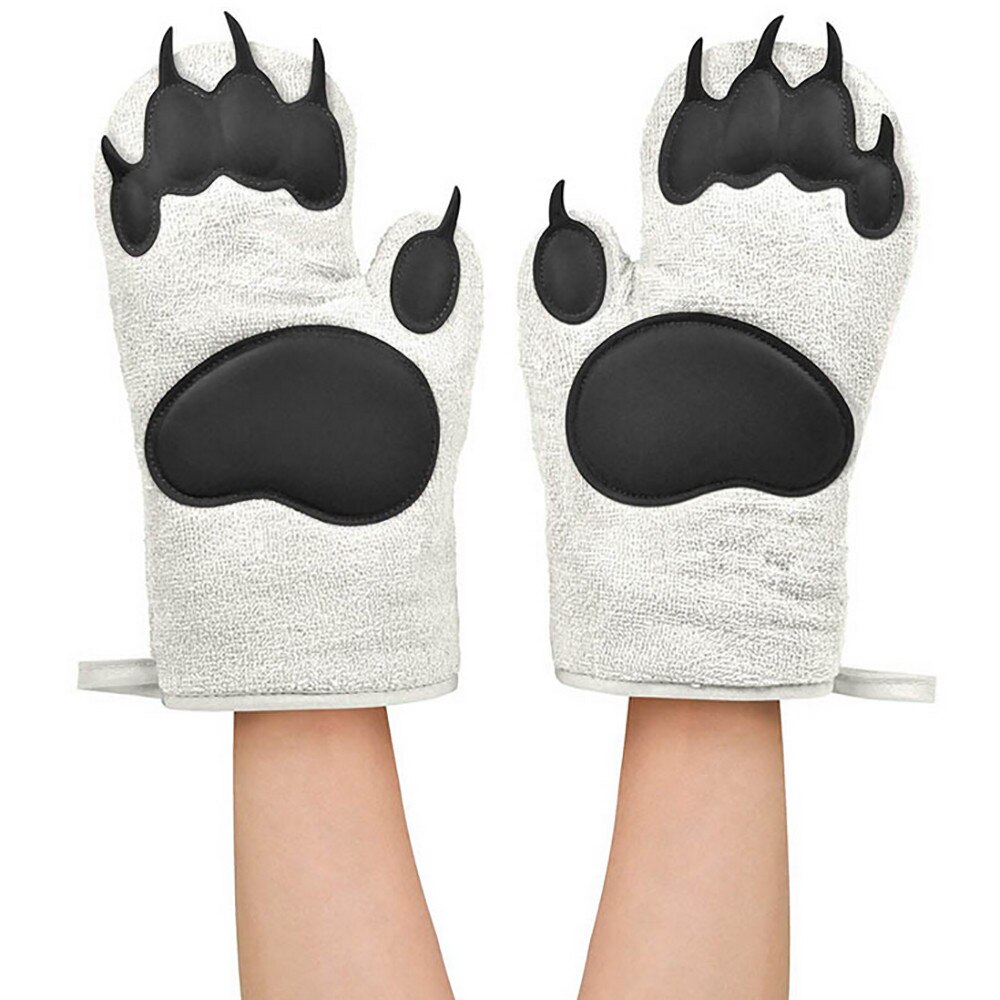 2Pcs Siliconen Keuken Koken Bbq Dikker Pannenlap Oven Handschoenen Koken Bakken Ovenwanten Keuken Handschoenen