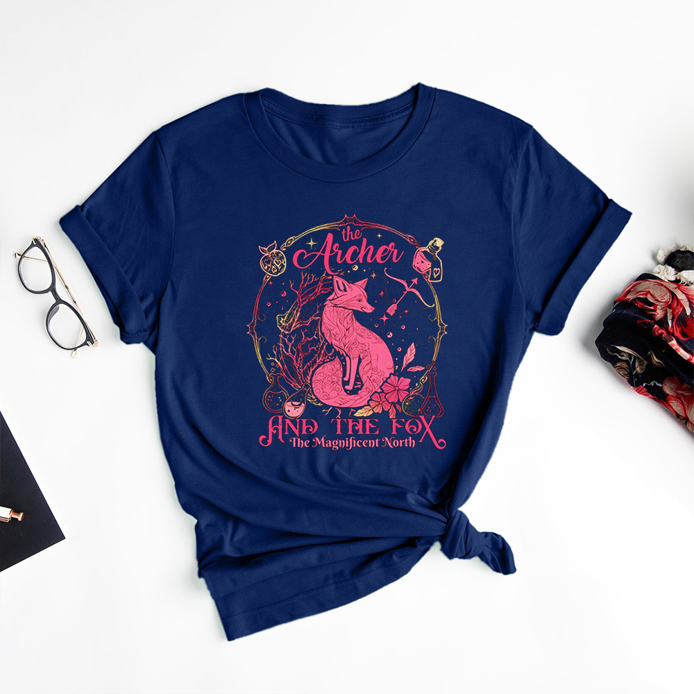 De Archer en de Fox Comfort TShirt Leuke Fantasy Boeken Jumper Shirts Cadeau voor lezers Hookish Bookworm Tee Y2K Top Streetwear: XXL / Blauw