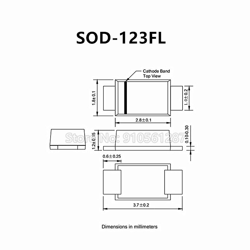 SOD-123FL ES1JW E1J RS07M RM ES1DW E1D FR107W F7 FR207W 2F7 ES1GW E1G FR104W F4 DFR1M 1A 2A 200V 400V 1000V Fast diodo da Recuperaã