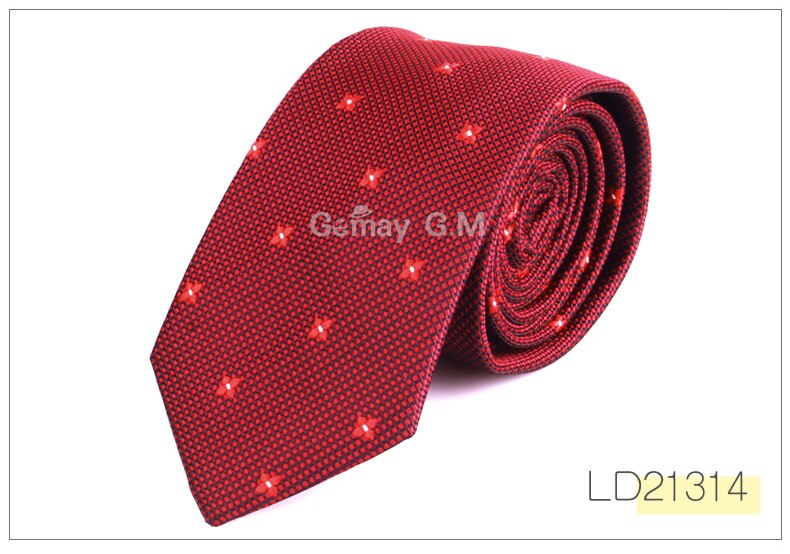 Jacquard vevd halsslips for menn bryllup business klassiske slips polyester slim herre slips for dress 6cm bredde slips: Ld21314