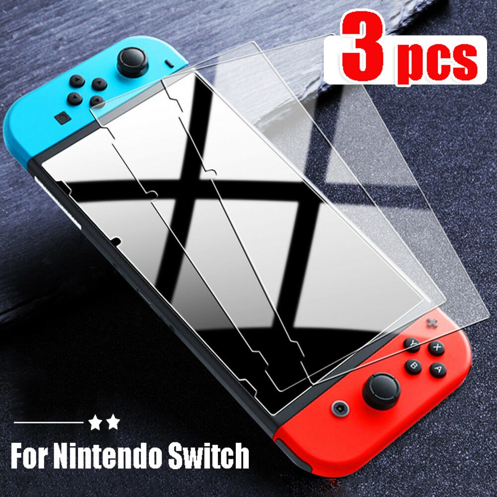 Carrying Bag for Nintendo Switch Game Consoles Case Card Holders Large Capacity Pouch for Nintendos Nintend Switch: 3pcs Screen Film