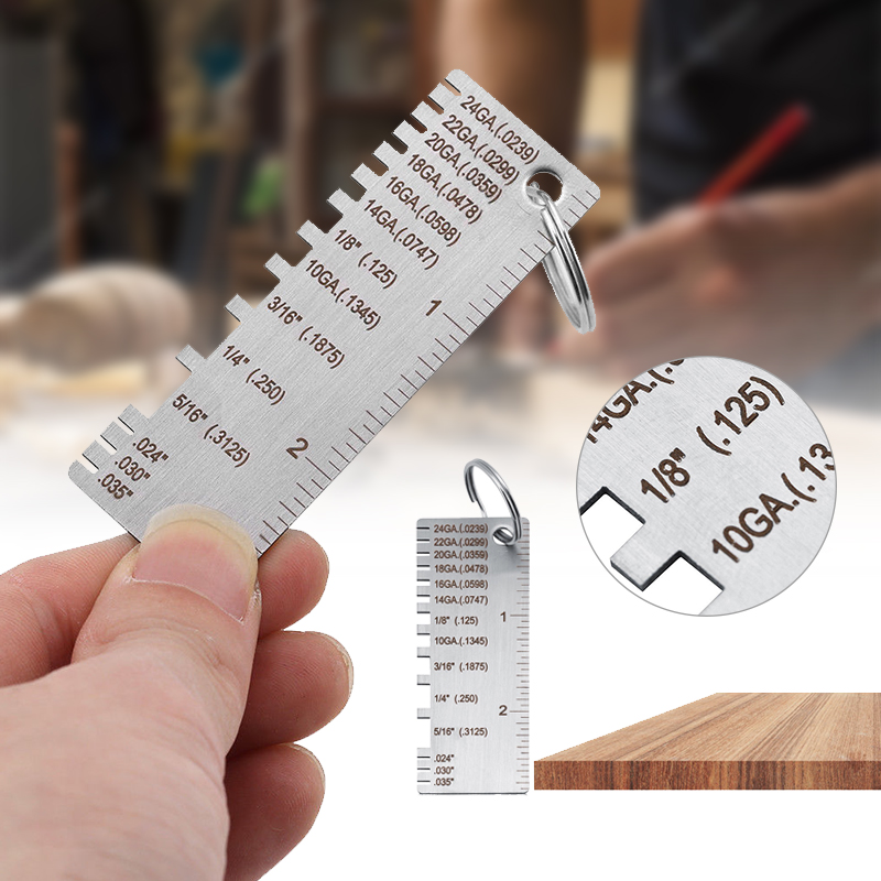 Mini Weld Worker Ruler Stainless Steel Welding Seam Gauge Caliper Square Measuring Ruler For Framing Metal Measuring Tools