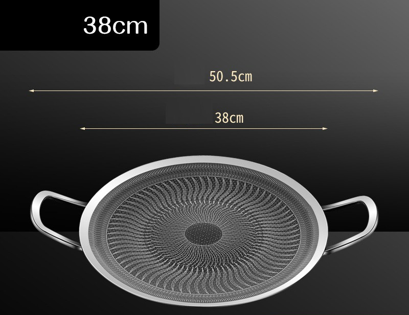 Grill platte 316 Edelstahl Outdoor Grill Topf Haushalt koreanische Eisenplatte Kochen Induktion sherd Bratpfanne: Freier Raum