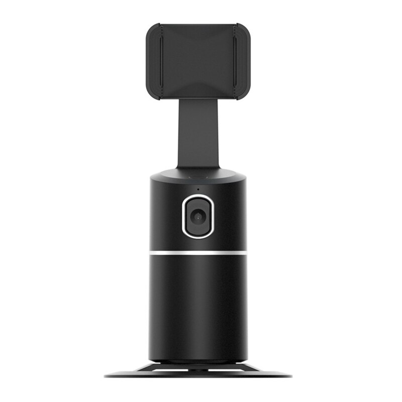 Draagbare All-In-1 Smart Selfie Stok 360 Graden Rotatie Auto Gezicht & Object Tracking Camera Telefoon Mount houder: black