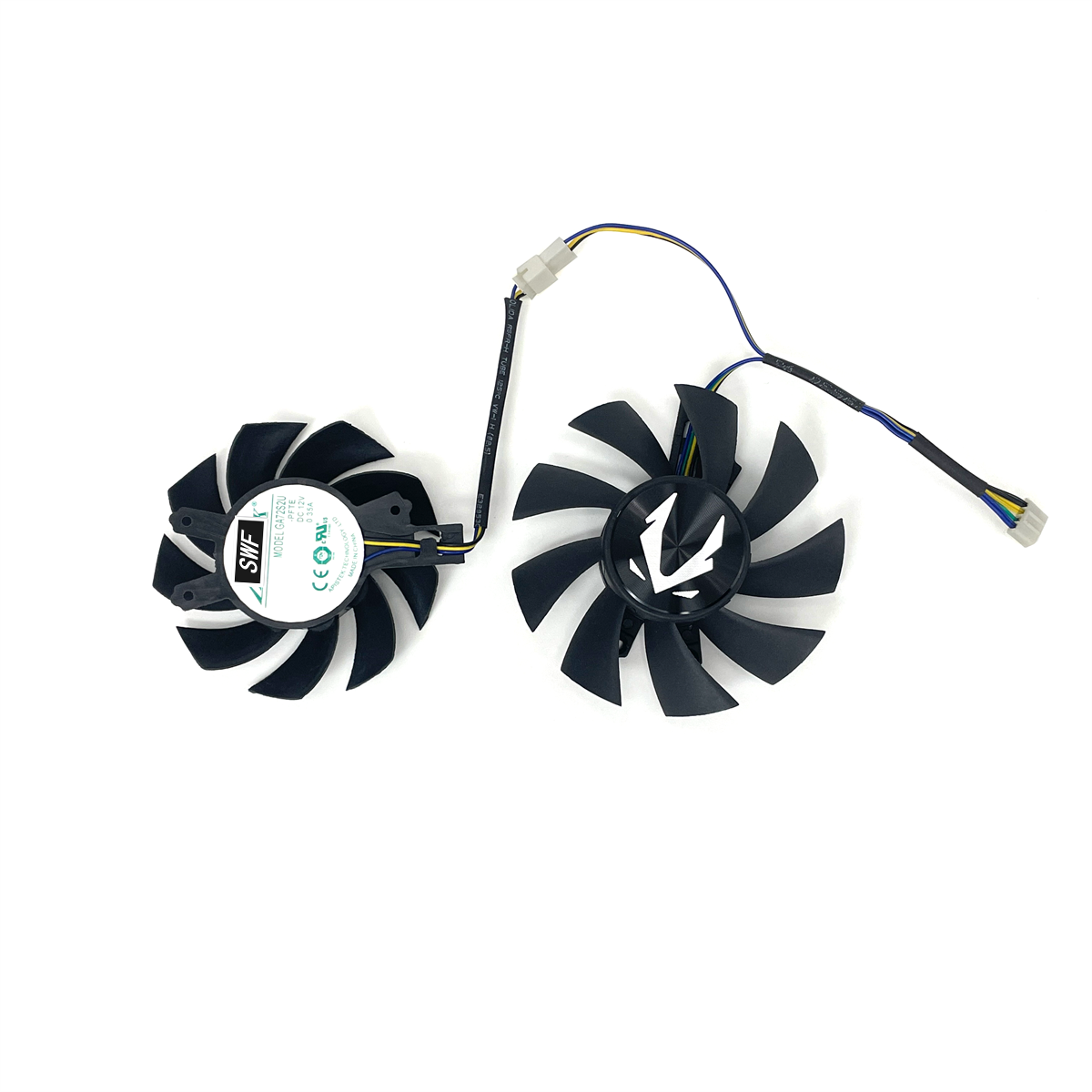 2PCS/set GA72S2U GA82S2H 0.32A 4Pin Cooling FAN For ZOTAC GAMING GeForce GTX 1660 SUPER 1660Ti Twin Fan ZT-T16620F-10L: Brown