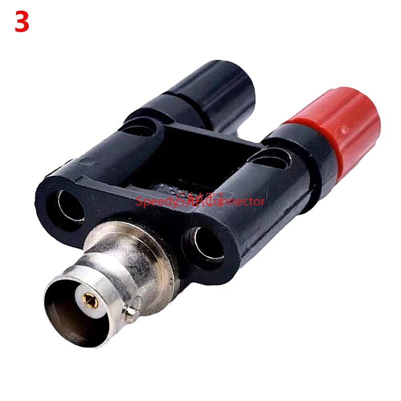 Conector divisor Q9 tipo T de 3 vías y 4 vías, conector BNC a BNC macho hembra, adaptador Coaxial RF, cobre y latón, rápida, 1 piezas: Lavanda