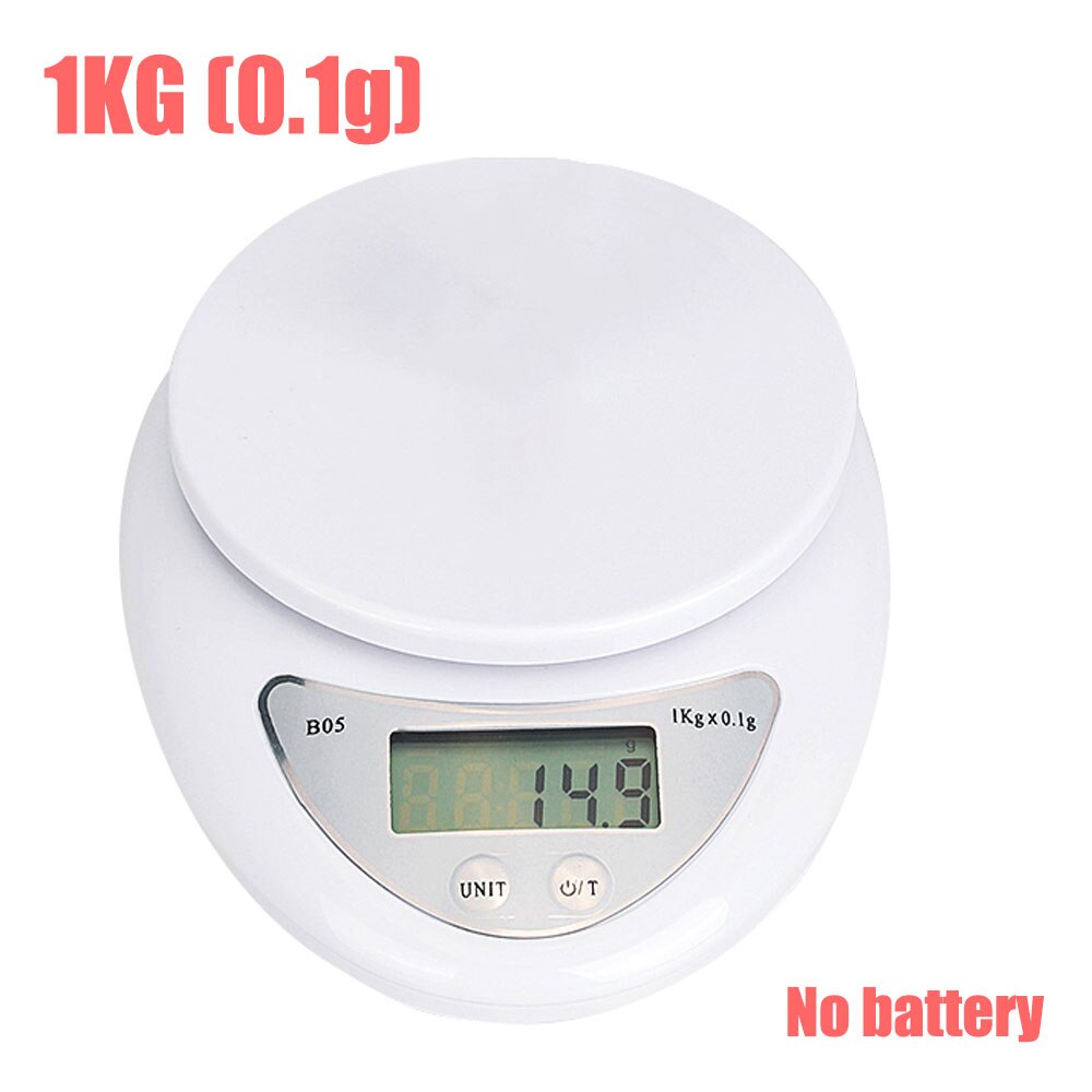 Portable 5kg/1g 1kg/0.1g Digital Scale LCD Electronic Scales Steelyard Kitchen Scales Postal Food Balance Measuring Weight Tool: 1kg-0.1g