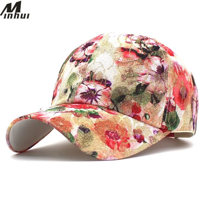 Minhui Mode Bloemen Snapback Hoeden voor Vrouwen Casquette Gorras Bloemen Baseball Caps