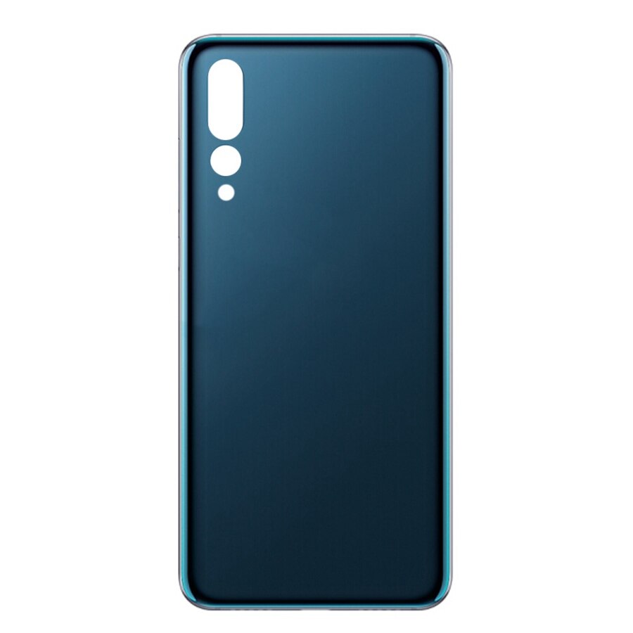 Clear Back Glass Cover Voor Huawei P20 Pro Batterij Cover Terug Glas Panel Vervanging P20 Pro Achter Behuizing Deur Case + Camera Lens: Blue No Lens