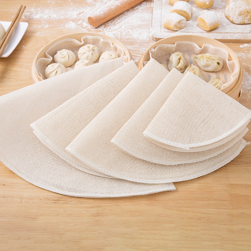 2 piezas de tela de vapor de algodón para cocinar al vapor, rejilla de limpieza, cesta de vapor, utensilios de cocina