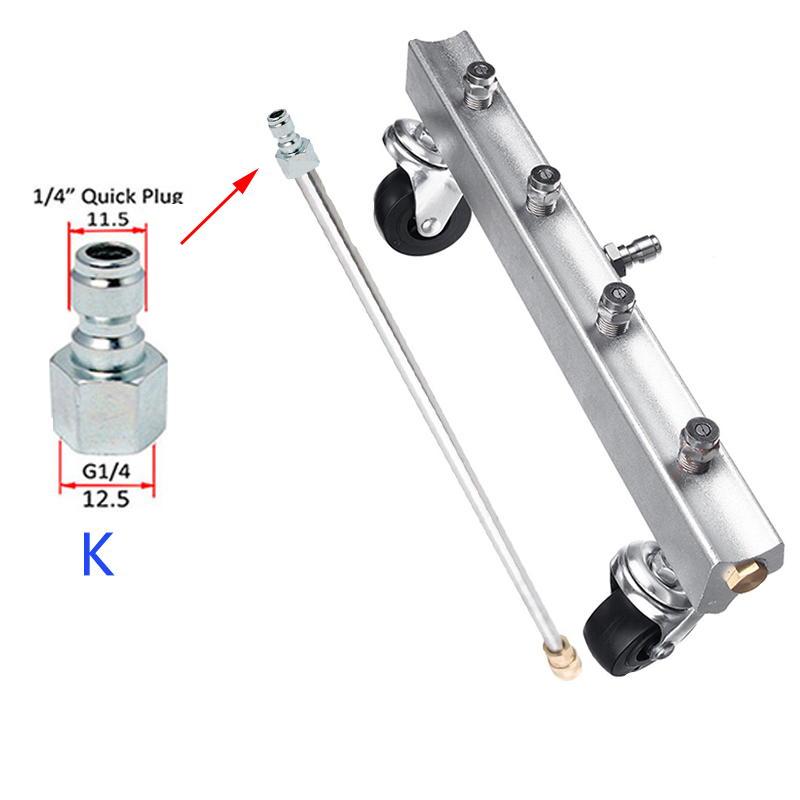 Buse de nettoyage à jet d&#39;eau pour châssis de voiture, pour Parkside Karcher K5 black et decker michelin buse haute pression adaptateur nettoyeur haute pression grip 1/4 washer: K