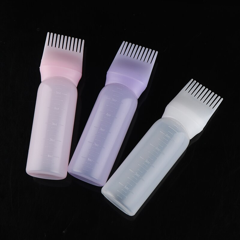 Botella de champú para teñir, bote aplicador de aceite para tinte de cabello, herramientas de estilismo, botellas de cepillo aplicador para tinte de cabello