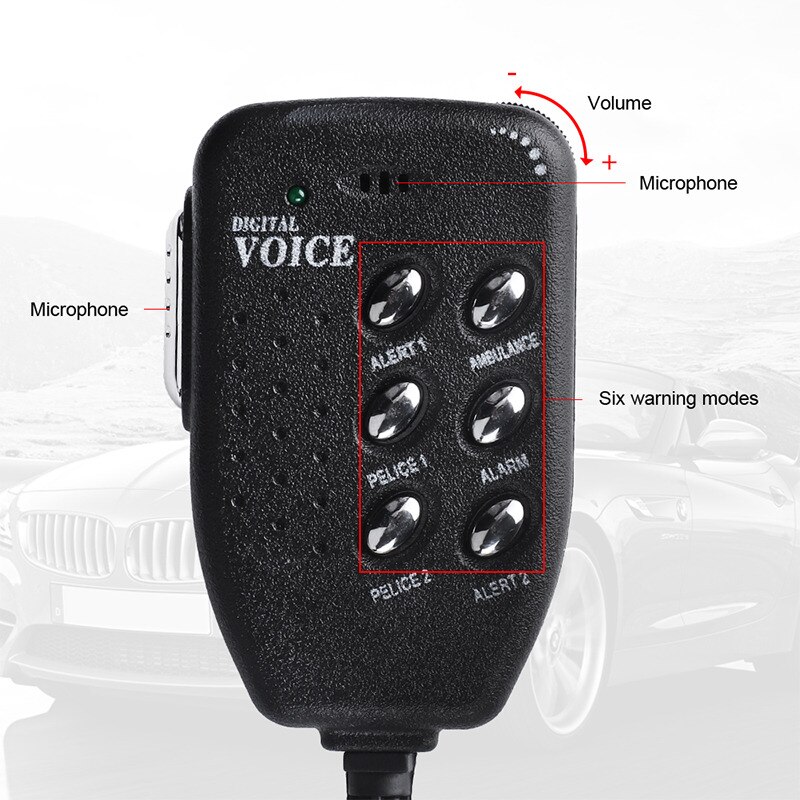 Moottoripyörä auto auto äänekäs ilmatorvi 100w 130db kuusiääninen kova torvi kaiutin megafoni hälytys pakettiauto kuorma-auto veneen muutos osat