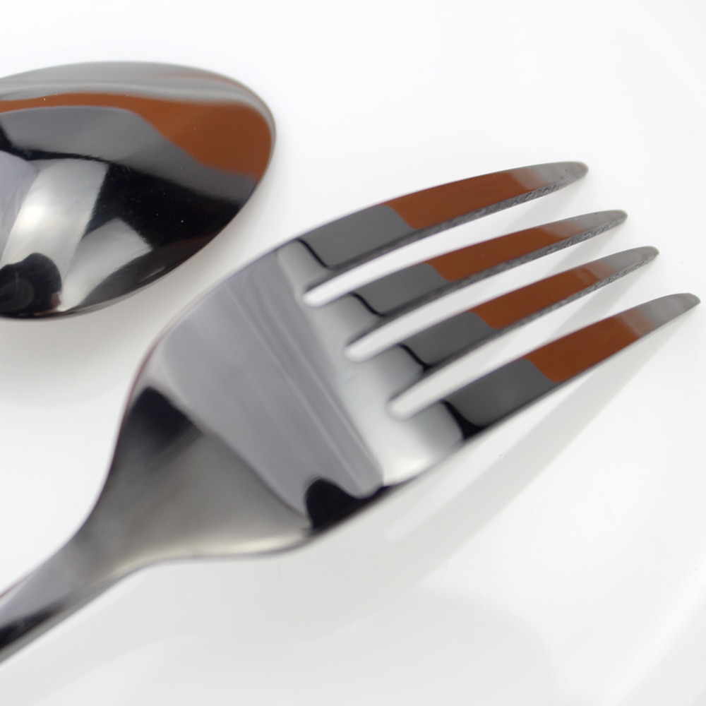 Lucf tykt rustfritt stål sjenerøst bestikksett speilpolert vestlig luksus servisesett bestikk til husholderske restaurant