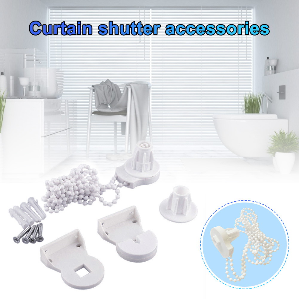 Plastic Roller Blind Shade Clutch Bracket Cord Chain 2m Long Bead Chain for 25m Tube Curtain Rolling Holder Clip Accessories