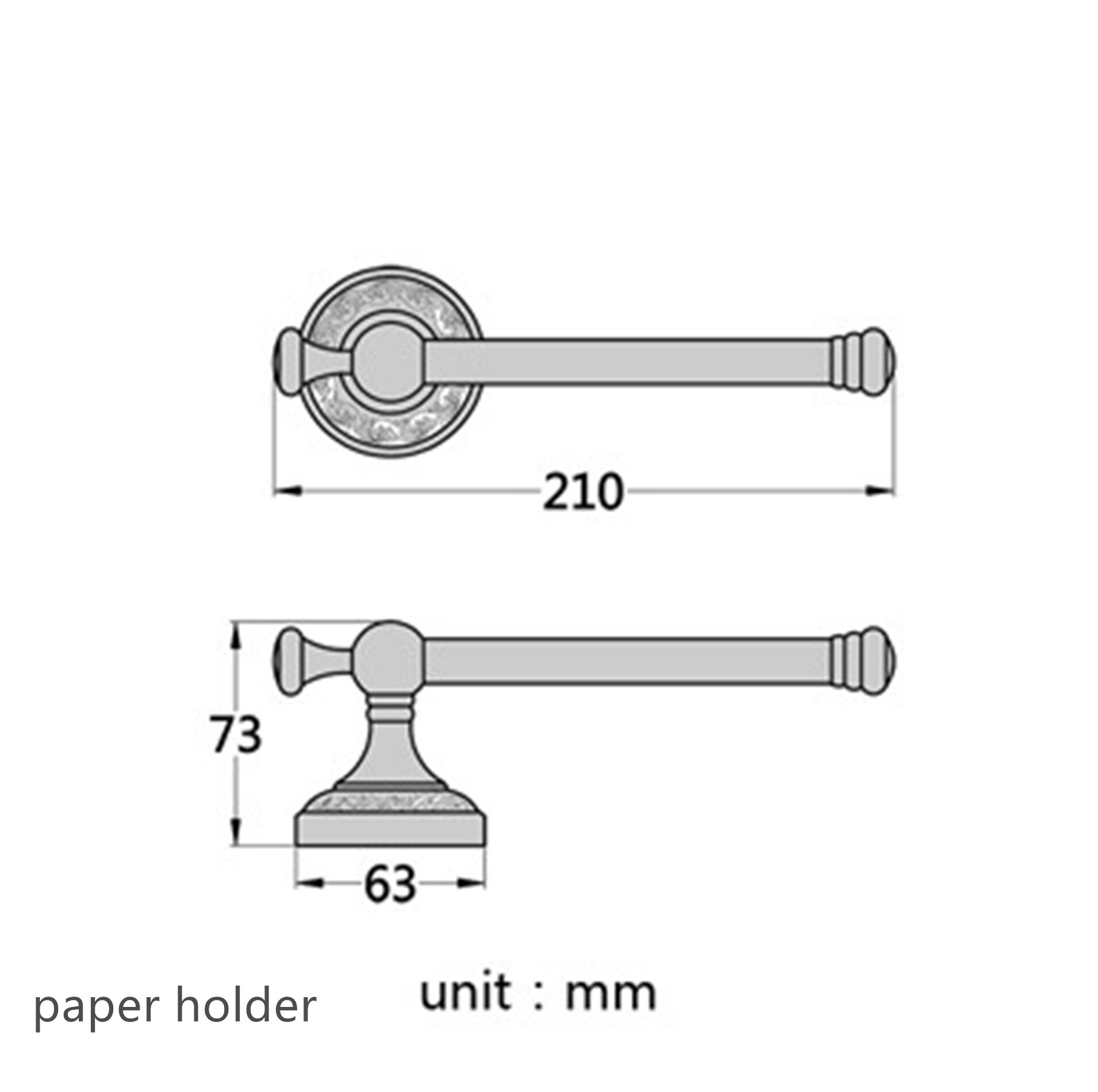 Toliet Accessory Set Solid Brass Toilet Brush Holder 2-piece Bathroom Accessories Set Toilet Roll Paper Holder Bronze Towel Ring