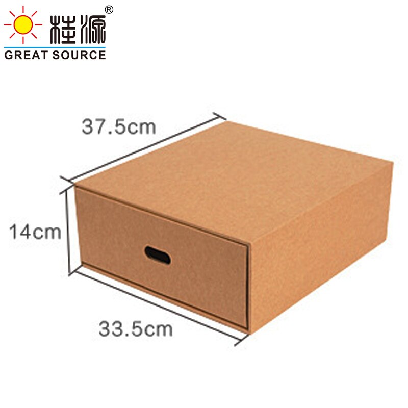 Składane pudełko robić przechowywania Corrugrated blatowy organizator pojedyncze szuflady jakości kraft pudełko tekturowe robić przechowywania dowcip cios uchwyt (3 sztuk)