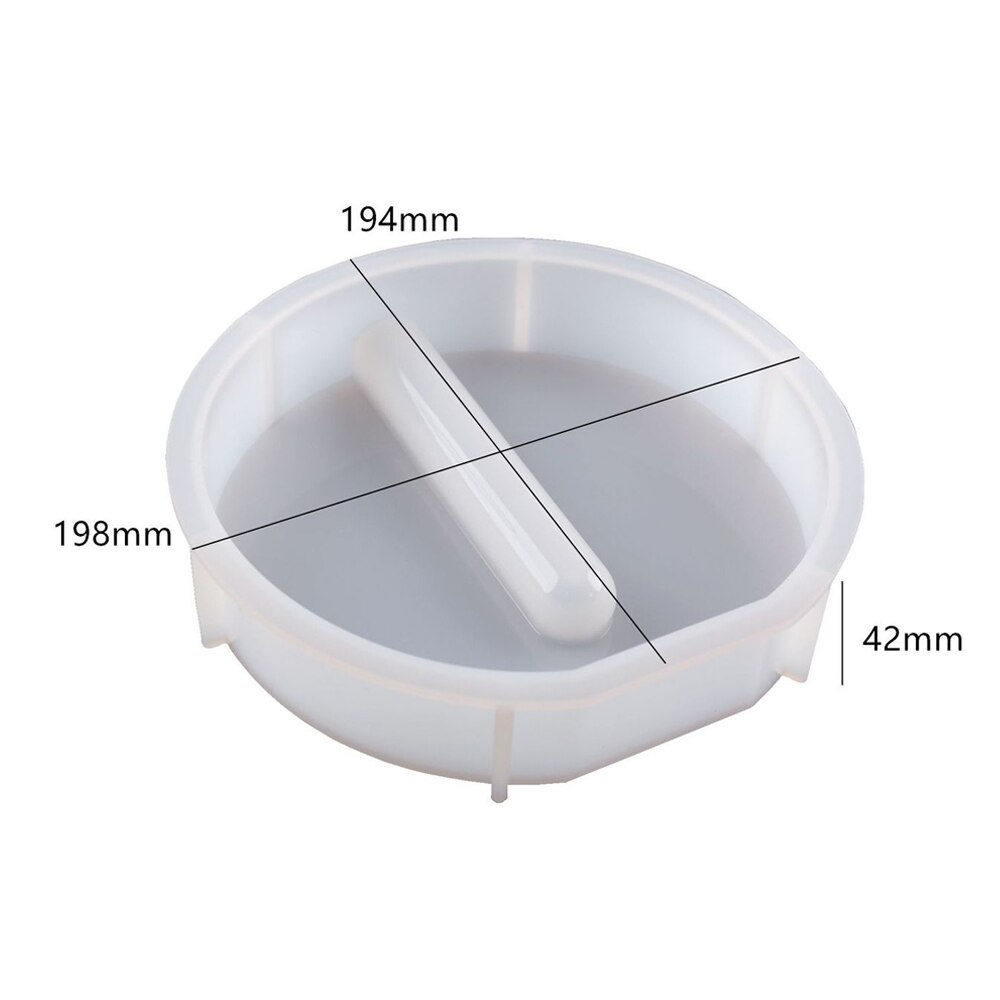 Jarrón DIY, resina epoxi, cristal, molde de silicona para cultivar plantas de agua, tubo de ensayo, placa de Petri para hacer arte, herramienta de decoración artesanal: Round