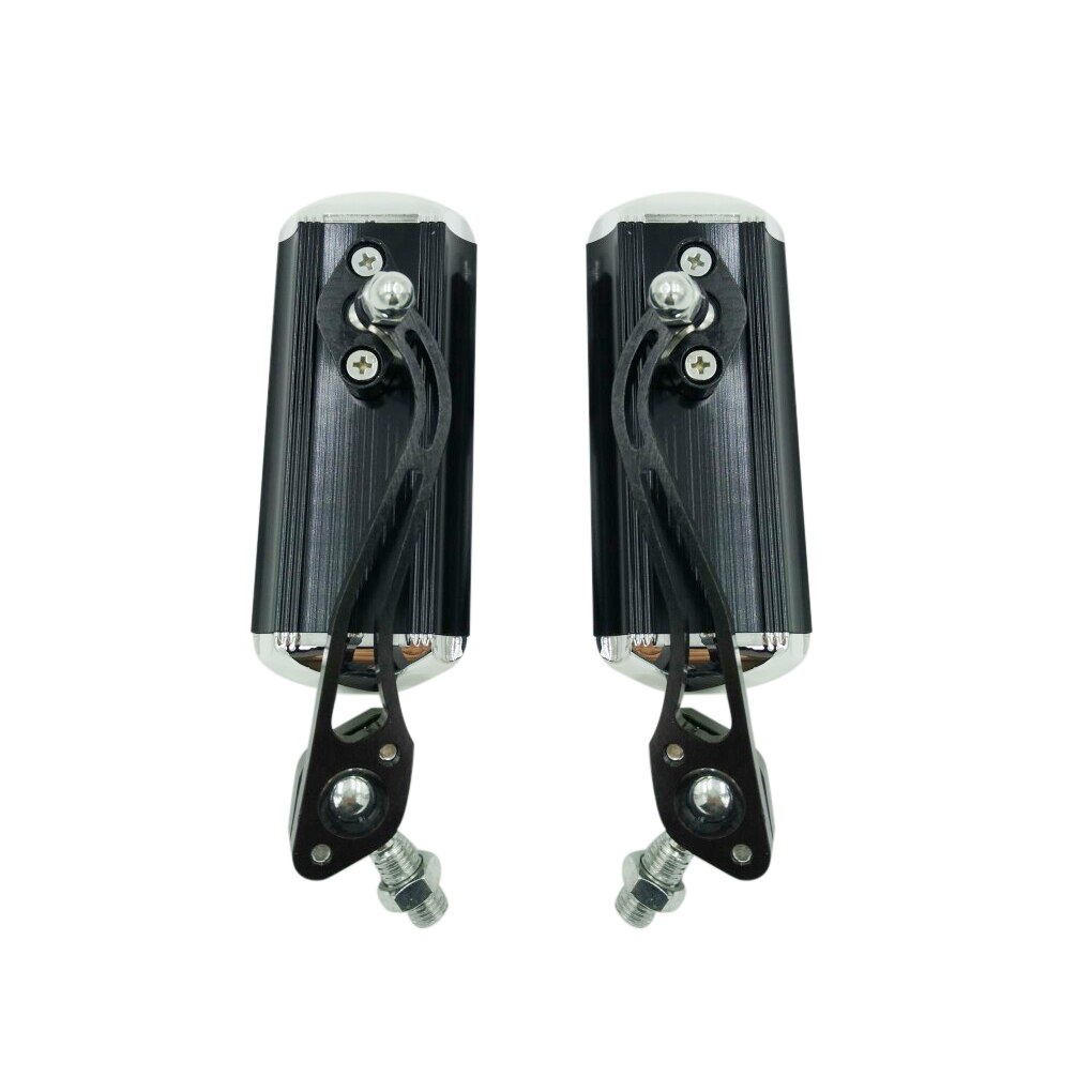 Espejo retrovisor de aleación de aluminio para bicicleta con rotación de 360 grados espejo trasero para bicicleta manillar Flexible accesorio de seguridad espejo: Black-1 Pair