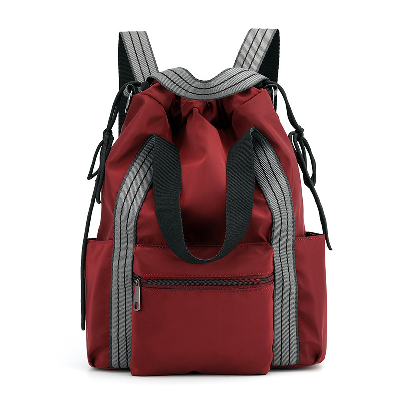 Couche-culotte lait en poudre bébé sortie multifonctionnelle grande capacité novice mère sac grande capacité polyvalent mère sac: Wine Red