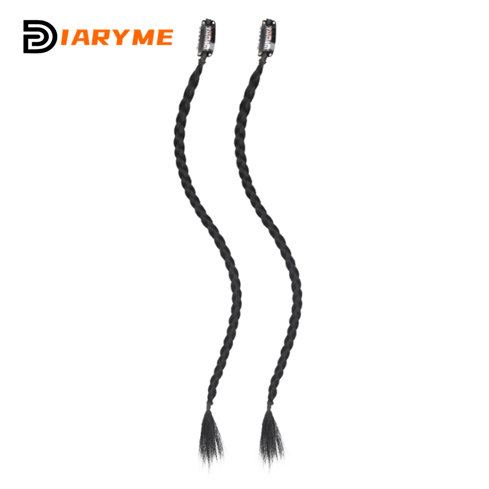 Trenzas de peluca sintética con Clip, trenza de boxeo, rastas, Clip en extensión de cabello, trenzas sucias negras y marrones, trenza Boxer resistente al calor