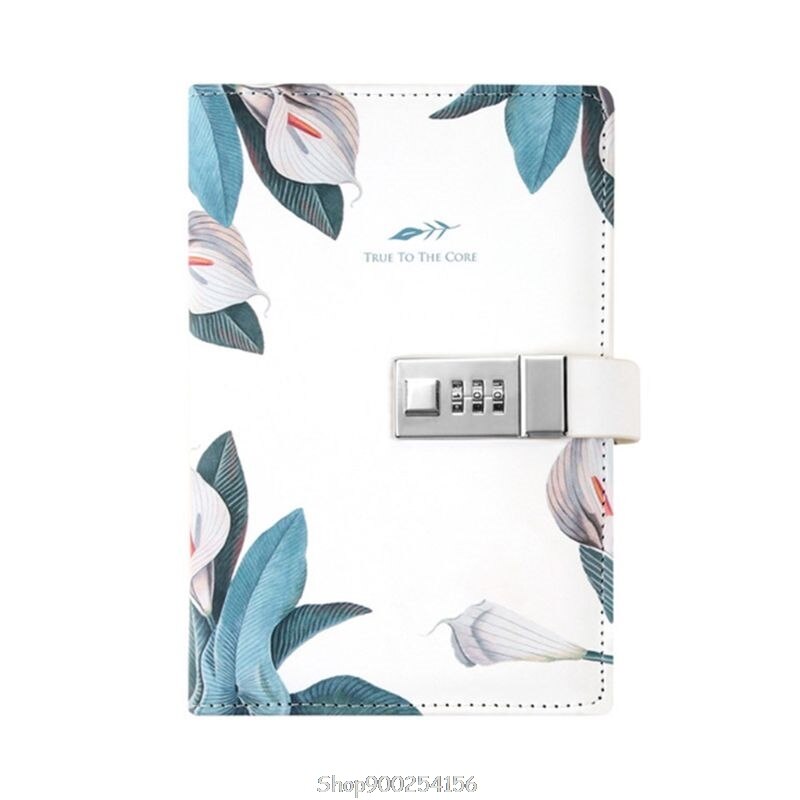 Password Notebook with Combination Lock Personal Secret Diary Journal Notepad Office School Supplies N24 20: Burgundy