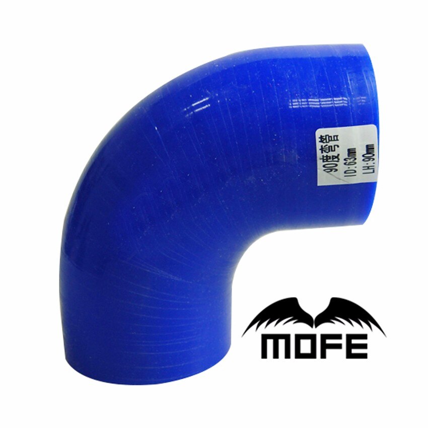 Mofe Auto 90 Graden Elleboog Reducer Siliconen Slang Turbo Intake Pipe 3 Plys 2.5 Inch/63 Mm
