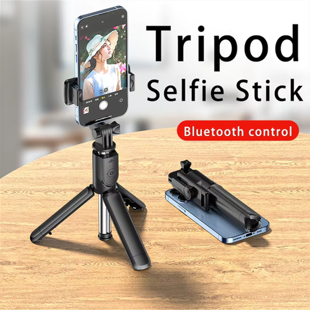 VBNBV 2025 Nuovo treppiede per fotocamera smartphone, supporto per telefono con otturatore Bluetooth, staffe per selfie stick wireless con supporto per telefono