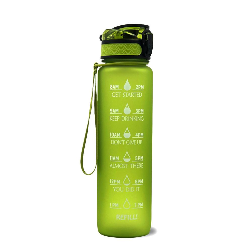 32oz vandflaske med stor kapacitet med tidsmarkør lækagesikker gymnastiksport fitness shaker drikkeflasker camping cykling vandflaske: 04