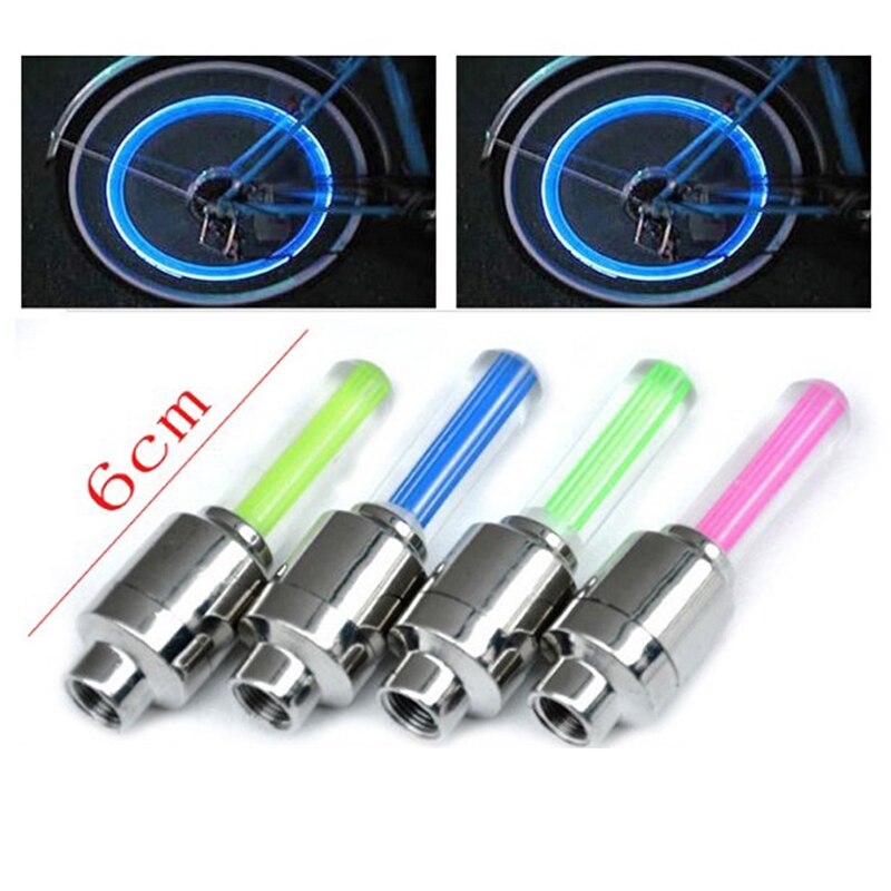 2x wiel ventieldop licht led flits autoband velg ventiel wieldop fietsverlichting