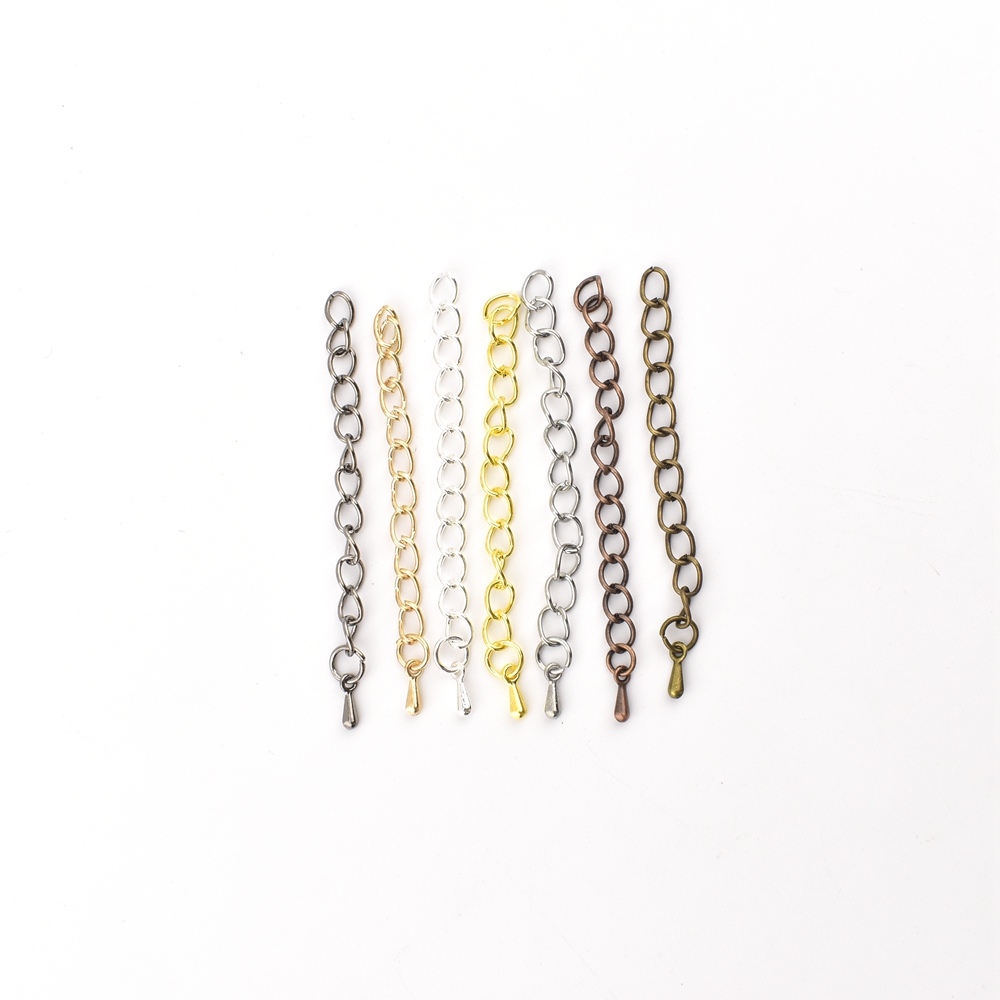 20 Teile/los 5 7cm Erweiterte Ketten Wasser Tropfen Charme Ton Verlängerung Schwanz Kette für Schmuck Machen Lieferungen DIY Armband zubehör
