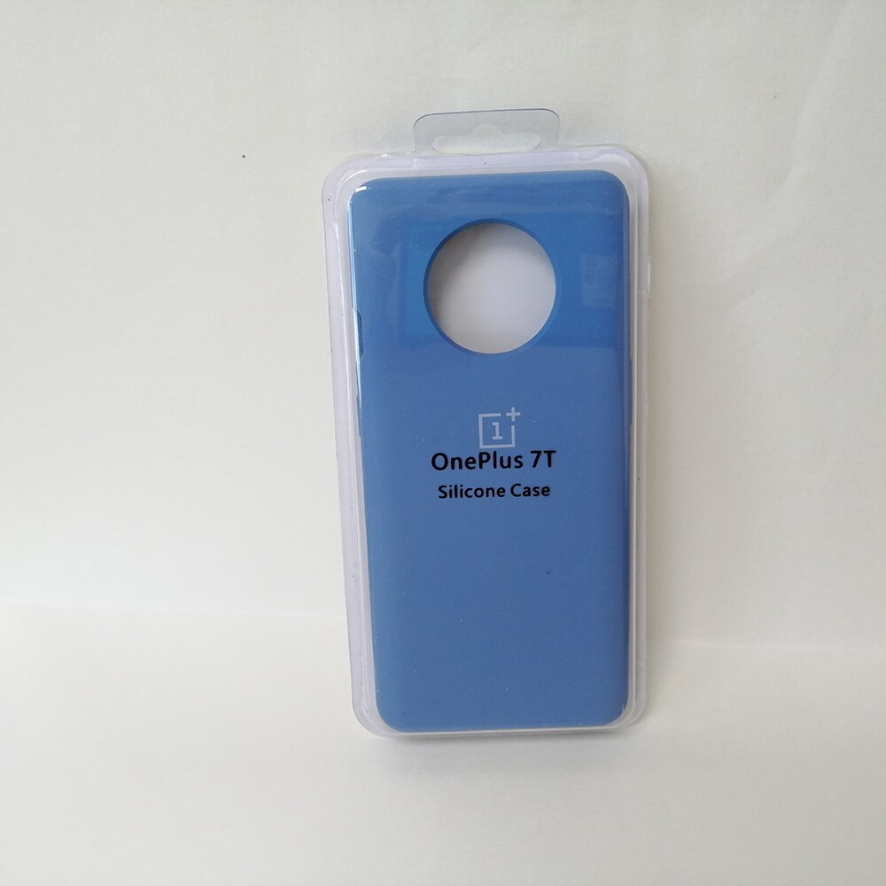 Funda Oneplus 7T de lujo de de silicona líquida protección suave Oneplus 7 Pro Funda Oneplus 7 Funda a prueba de golpes Funda: Oneplus 7 / Blue