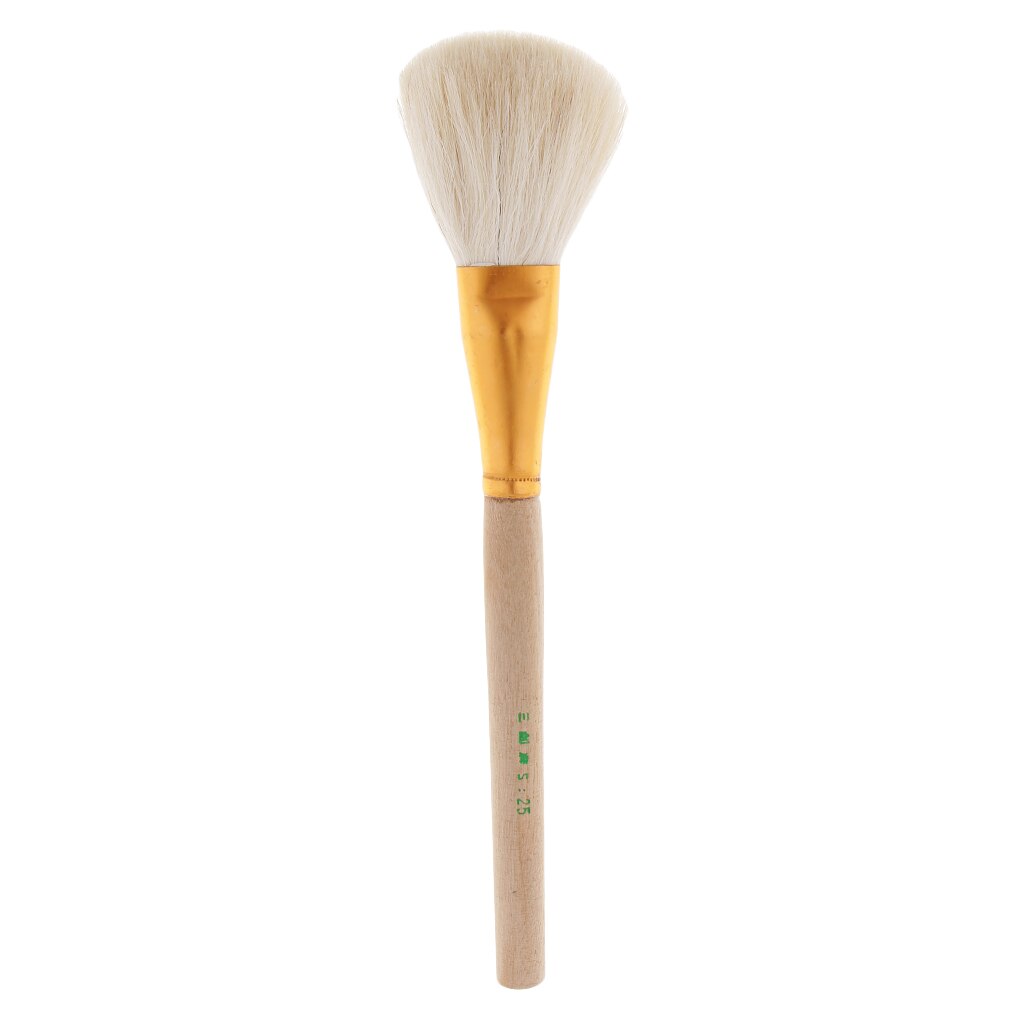 Brocha de madera de arcilla con cabeza grande de cerámica, pinceles de pintura de artistas, herramienta de limpieza para modelado de esculturas cerámicas de arcilla: 22cm