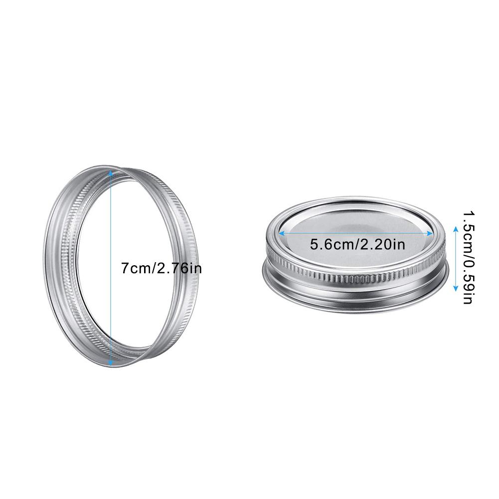 10 Uds boca ancha tapas tarro tapas a prueba de fugas seguro jarra tipo Mason para conservas tapas para jarra tipo Mason para conservas s diámetro 70mm, 86mm