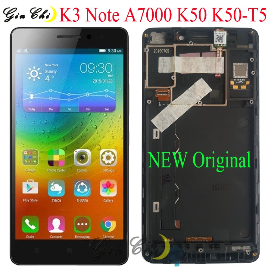 NEUE Original Lenovo A7000 LCD Anzeige Touchscreen Digitizer Lenovo K50 LCD Mit Rahmen K50-T5 K3 Hinweis Anzeige Ersatz Teile