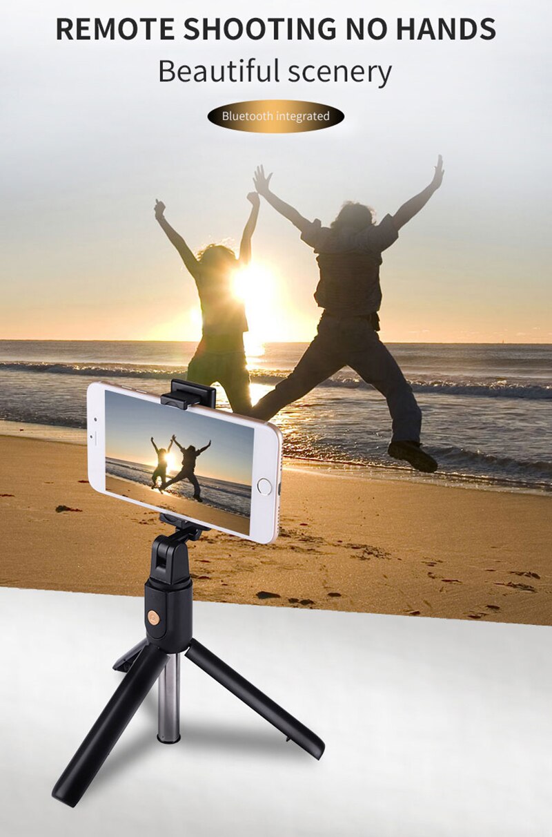 Wireless Bluetooth Selfie Stick for iphone Android for Huawei Foldable Handheld Monopod Shutter Remote Extendable Mini Tripod