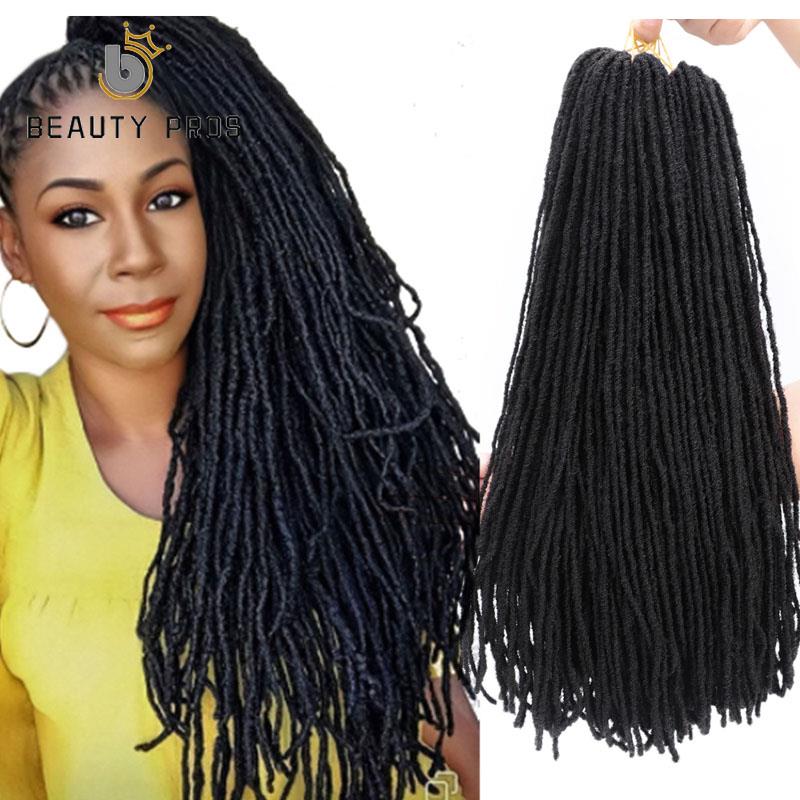 BEAUTY PROS Sister Locks-trenzas de ganchillo con degradado Dreadlocs, 18 pulgadas, pelo trenzado sintético Dread Loc para mujer